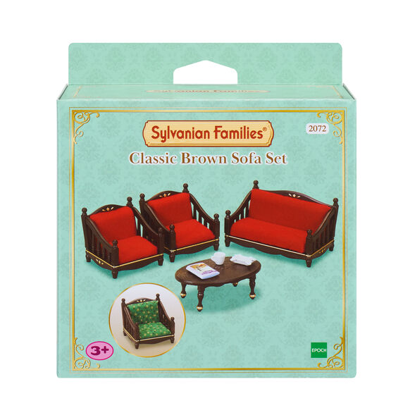 Set Sof&aacute; marr&oacute;n cl&aacute;sico large image number 3