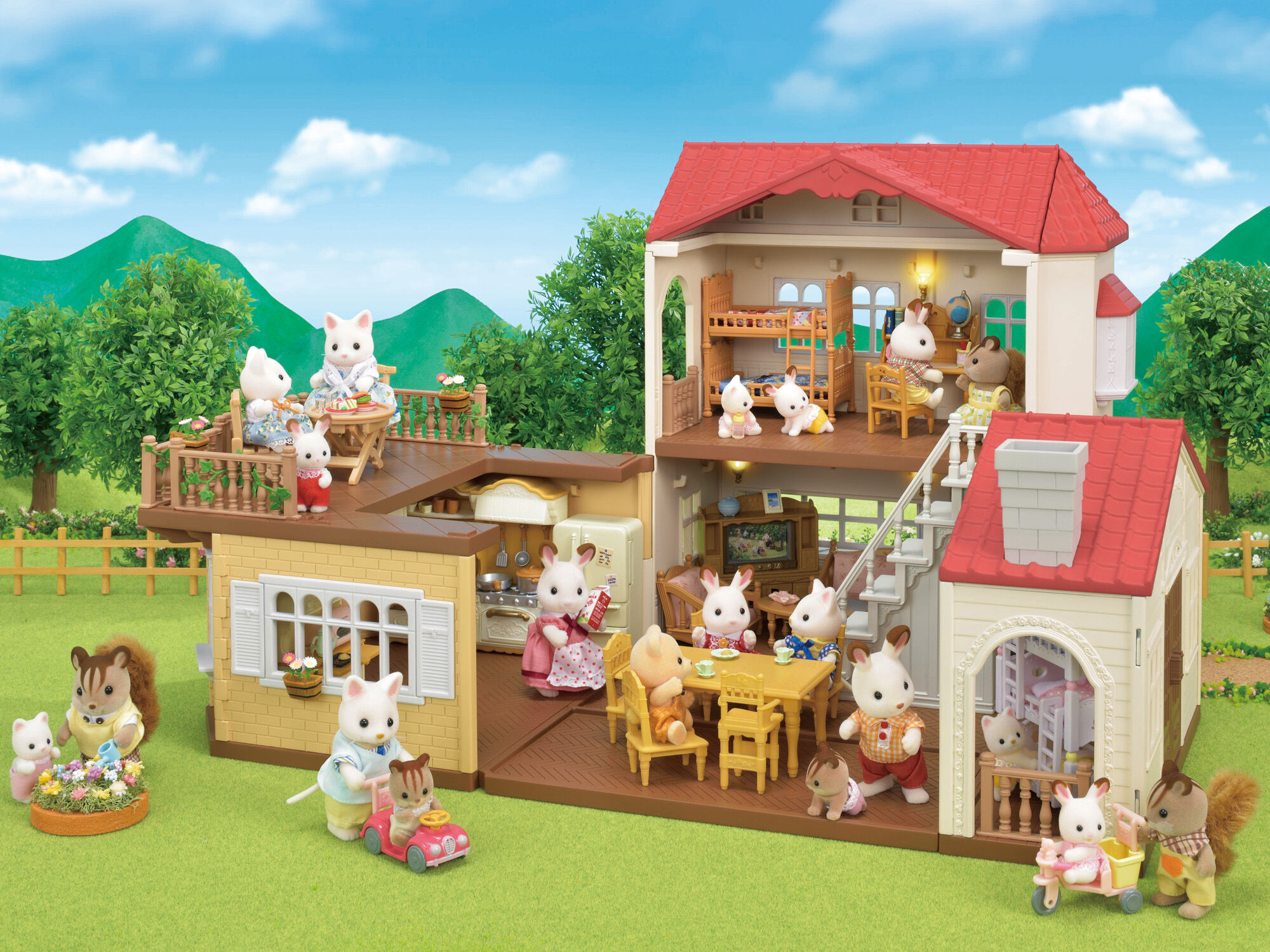 Casa con new arrivals luz sylvanian families