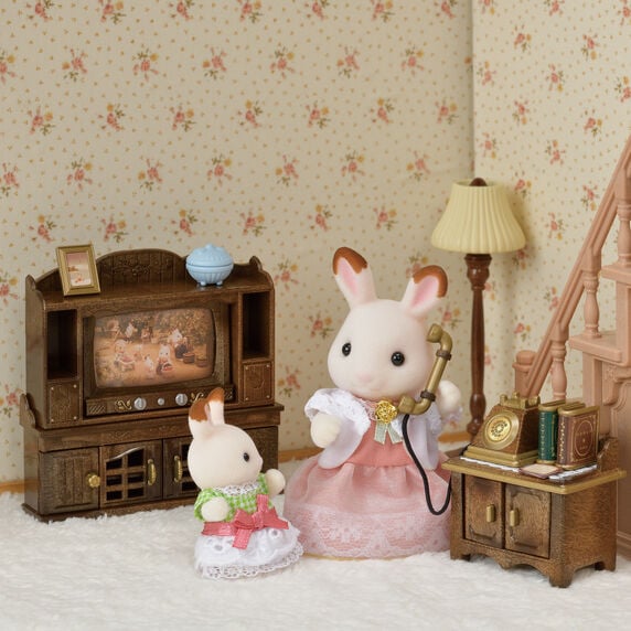 Set televisi&oacute;n y tel&eacute;fono cl&aacute;sico large image number 1