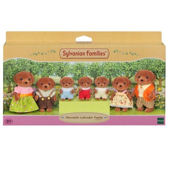 Familia Perro Labrador Chocolate Sylvanian Families