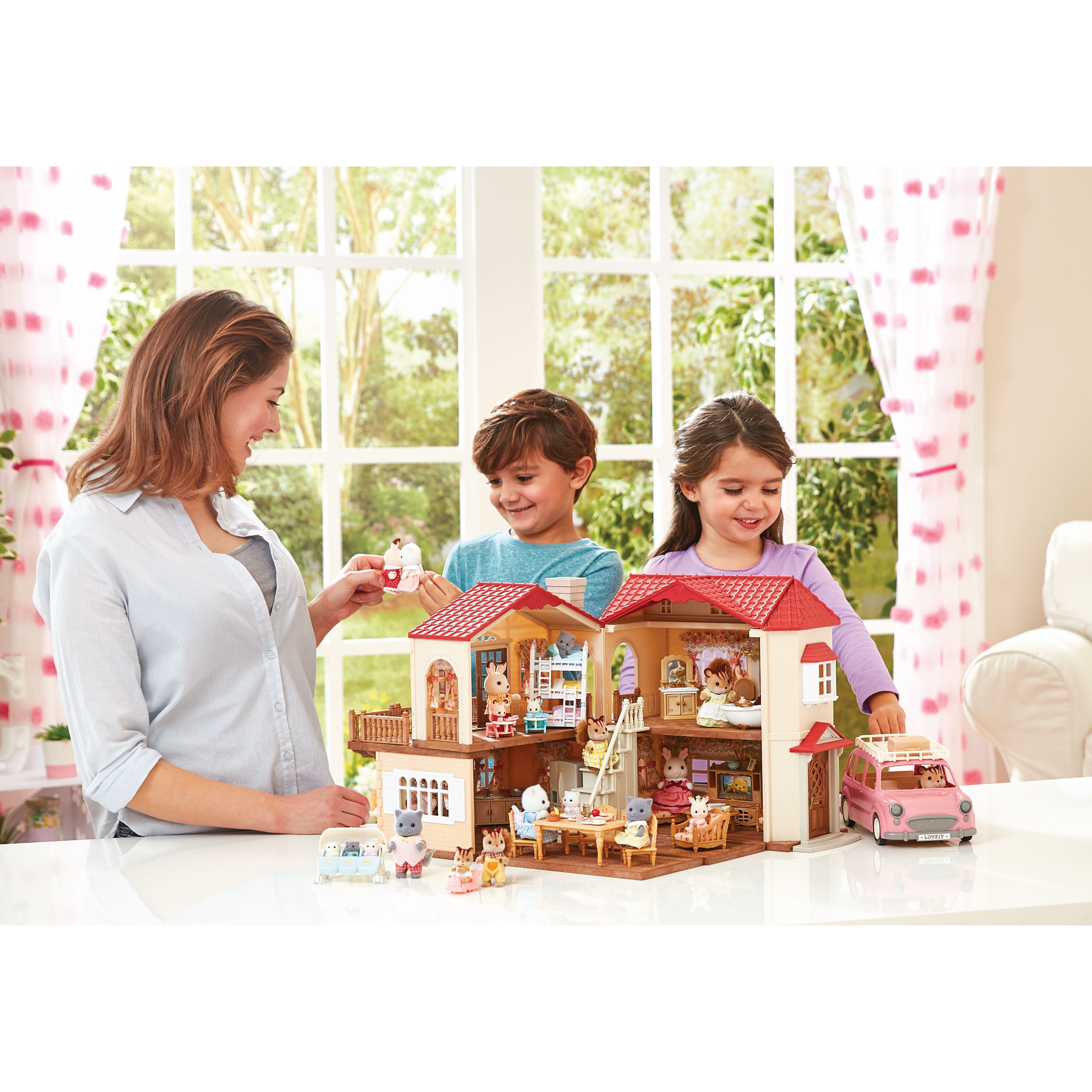 Sylvanian families casa ciudad con luces hotsell